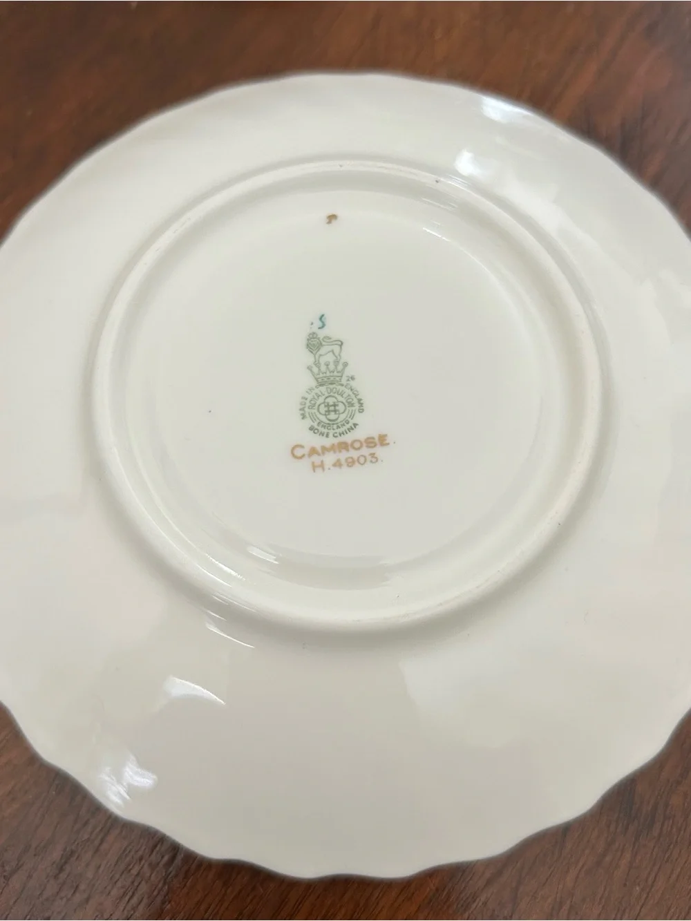 Vintage Royal Doulton Camrose H4903 Bouillon Cup & Saucer